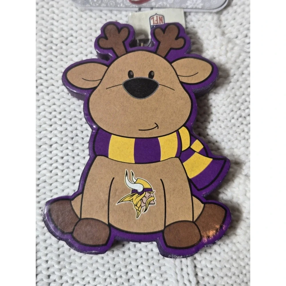 Minnesota Vikings Reindeer Foam Christmas‎ Tree Hanging Ornament NFL Football